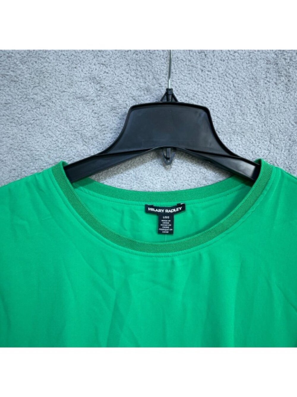 NWT Hilary Radley Women's L Green Layered Short Sleeve Blouse Chiffon B1330 - Picture 13 of 14